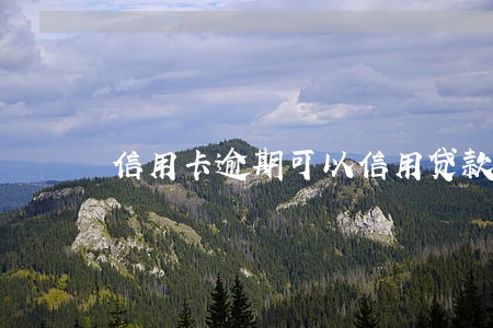 信用卡逾期可以信用贷款