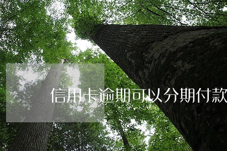 信用卡逾期可以分期付款么 信用卡逾期可以分期付款么