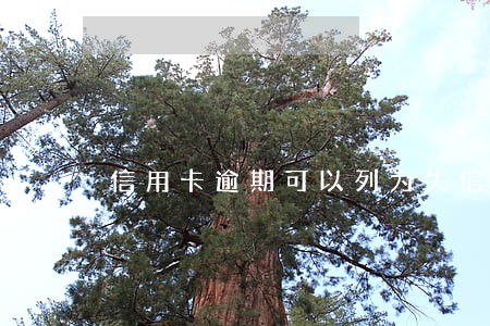 信用卡逾期可以列为失信么 信用卡逾期可以列为失信么