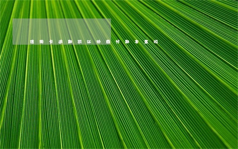 信用卡逾期可以协商分期本金吗 信用卡逾期可以协商分期本金吗