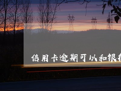 信用卡逾期可以和银行协商分期还吗 信用卡逾期可以和银行协商分期还吗
