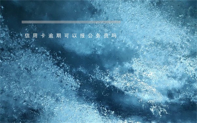 信用卡逾期可以报公务员吗