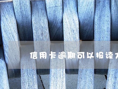 信用卡逾期可以报读大专吗