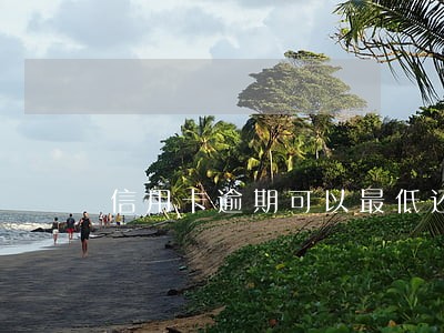 信用卡逾期可以最低还款 信用卡逾期可以最低还款