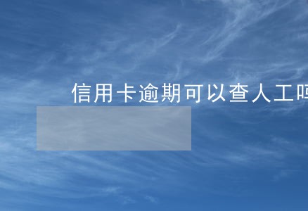 信用卡逾期可以查人工吗