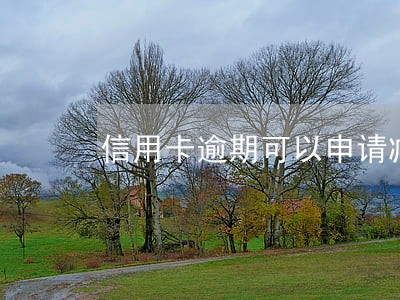 信用卡逾期可以申请减免吗