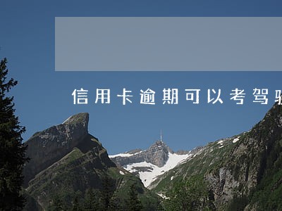 信用卡逾期可以考驾驶证 信用卡逾期可以考驾驶证
