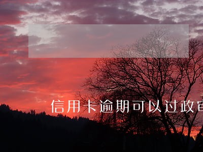 信用卡逾期可以过政审吗 信用卡逾期可以过政审吗