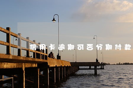 信用卡逾期可否分期付款 信用卡逾期可否分期付款