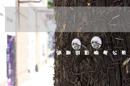 信用卡逾期可影响考公务员