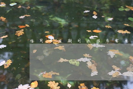 信用卡逾期司法程序需要多久
