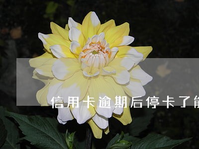 信用卡逾期后停卡了能还钱吗 信用卡逾期后停卡了能还钱吗