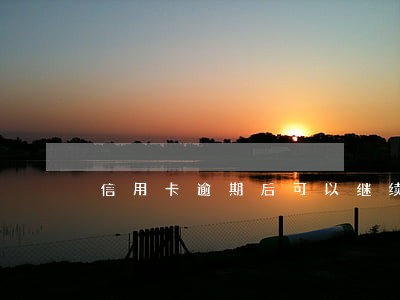 信用卡逾期后可以继续办信用卡