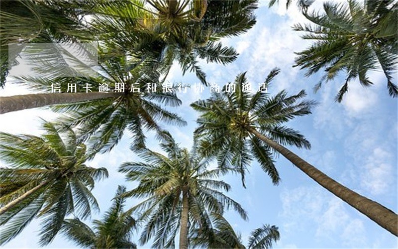 信用卡逾期后和银行协商的通话