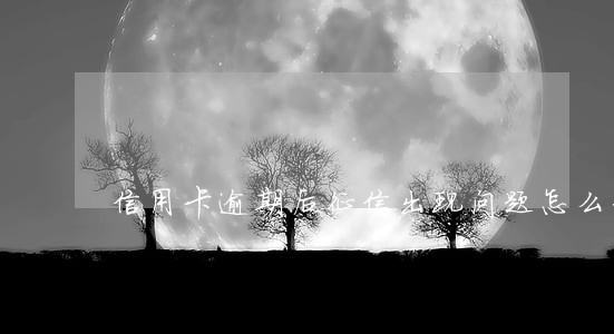 信用卡逾期后征信出现问题怎么办 信用卡逾期后征信出现问题怎么办