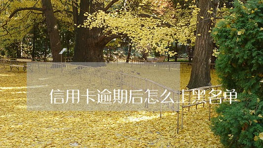 信用卡逾期后怎么上黑名单