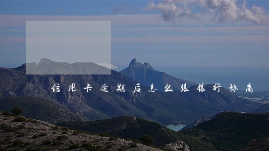 信用卡逾期后怎么跟银行协商