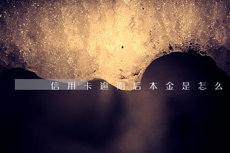 信用卡逾期后本金是怎么算 信用卡逾期后本金是怎么算