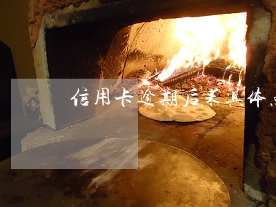 信用卡逾期后果具体点 信用卡逾期后果具体点