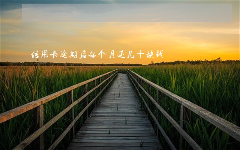 信用卡逾期后每个月还几十块钱 信用卡逾期后每个月还几十块钱