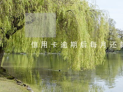 信用卡逾期后每月还款多少最好