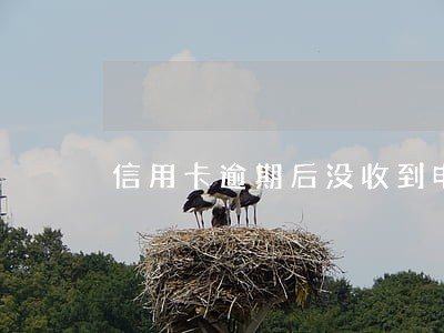 信用卡逾期后没收到电话 信用卡逾期后没收到电话