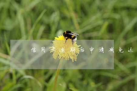 信用卡逾期后申请减免还可以用吗