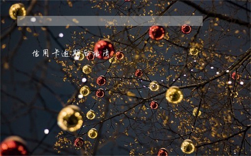 信用卡逾期后结清