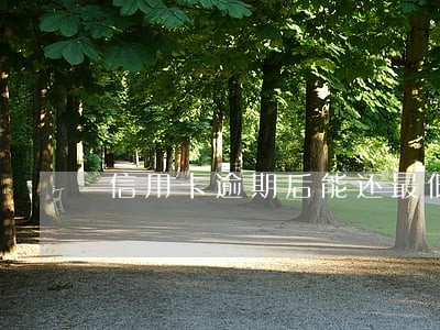 信用卡逾期后能还最低吗 信用卡逾期后能还最低吗