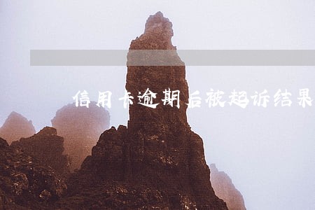 信用卡逾期后被起诉结果是什么 信用卡逾期后被起诉结果是什么