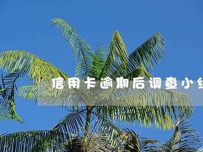 信用卡逾期后调查小组上门 信用卡逾期后调查小组上门