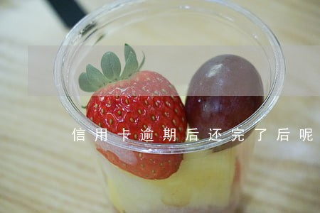 信用卡逾期后还完了后呢 信用卡逾期后还完了后呢