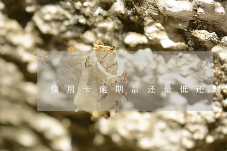 信用卡逾期后还最低还款还能用吗