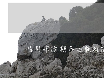 信用卡逾期后还款被限制 信用卡逾期后还款被限制