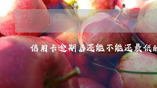 信用卡逾期后还能不能还最低的 信用卡逾期后还能不能还最低的