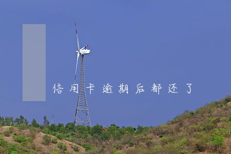 信用卡逾期后都还了
