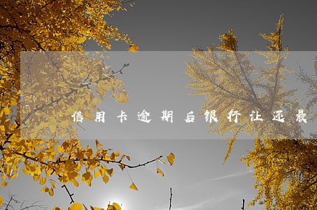 信用卡逾期后银行让还最低 信用卡逾期后银行让还最低