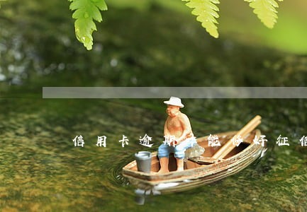 信用卡逾期咋能修好征信 信用卡逾期咋能修好征信