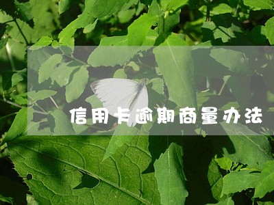 信用卡逾期商量办法 信用卡逾期商量办法