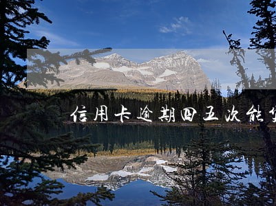 信用卡逾期四五次能贷款吗 信用卡逾期四五次能贷款吗