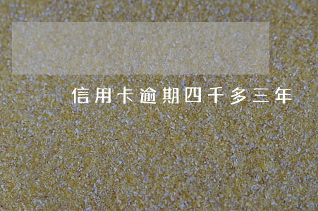 信用卡逾期四千多三年 信用卡逾期四千多三年