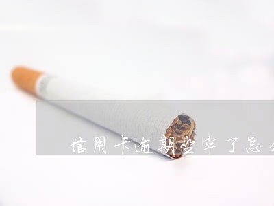 信用卡逾期坐牢了怎么办 信用卡逾期坐牢了怎么办