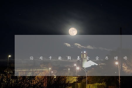 信用卡逾期基金会冻结吗