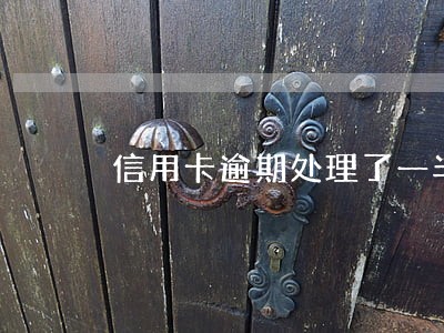 信用卡逾期处理了一半报案了