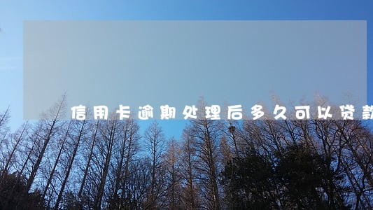 信用卡逾期处理后多久可以贷款 信用卡逾期处理后多久可以贷款
