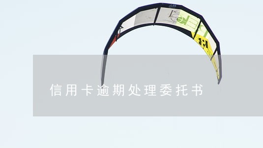 信用卡逾期处理委托书 信用卡逾期处理委托书