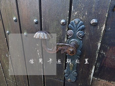 信用卡逾期处置 信用卡逾期处置