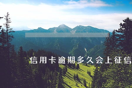 信用卡逾期多久会上征信一天 信用卡逾期多久会上征信一天