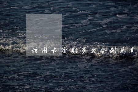 信用卡逾期多久会列为黑名单 信用卡逾期多久会列为黑名单