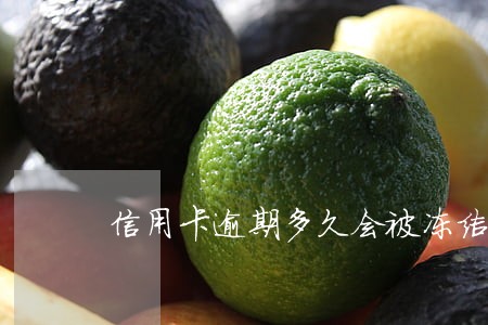 信用卡逾期多久会被冻结啊 信用卡逾期多久会被冻结啊